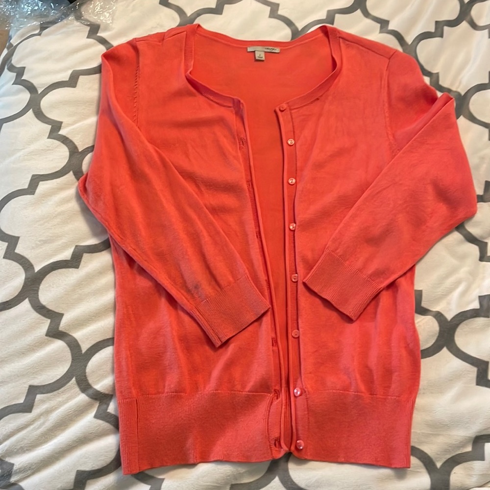 Halogen cardigan with crop sleeves